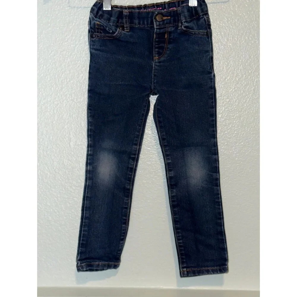 The Children's Place Girls Dark Wash Super Skinny Jeans Size 5T Stretch NO FLAWS